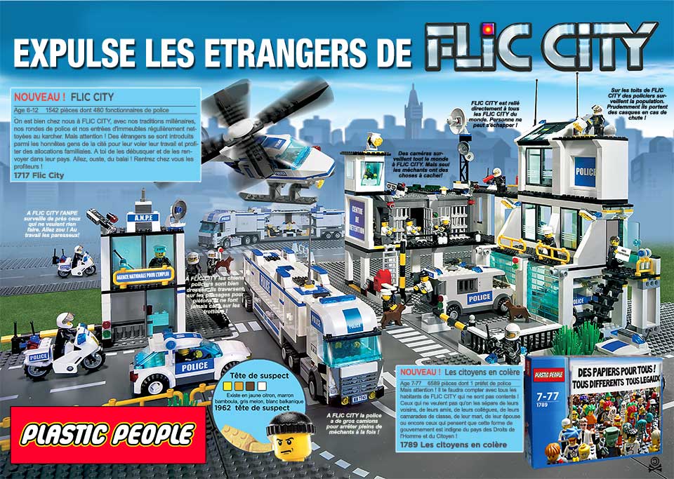 Une vision de Sarkoland. Expulse les trangers de FLIC-CITY. Mais attention ! Il te faudra compter avec tous les habitants de FLIC CITY qui ne sont pas contents ! Ceux qui ne veulent pas qu'on les spare de leurs voisins, de leurs amis, de leurs collgues, de leurs camarades de classe, de leur mari, de leur pouse ou encore ceux qui pensent que cette forme de gouvernement est indigne du pays des Droits de l'Homme et du Citoyen !
